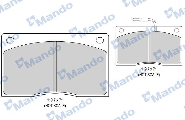 Mando MBF015789 - Bremžu uzliku kompl., Disku bremzes autospares.lv