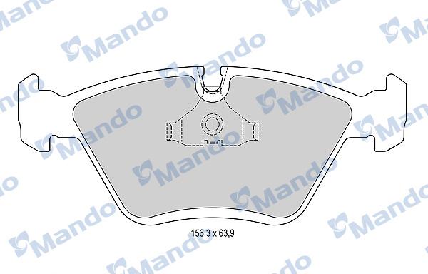 Mando MBF015566 - Bremžu uzliku kompl., Disku bremzes www.autospares.lv