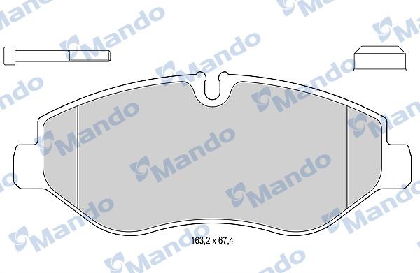 Mando MBF015563 - Bremžu uzliku kompl., Disku bremzes www.autospares.lv