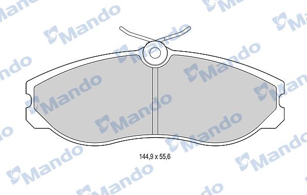 Mando MBF015517 - Bremžu uzliku kompl., Disku bremzes www.autospares.lv