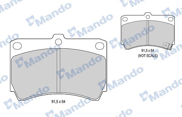 Mando MBF015586 - Bremžu uzliku kompl., Disku bremzes www.autospares.lv