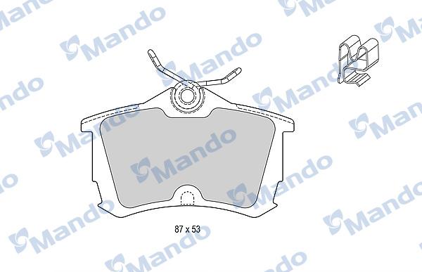 Mando MBF015539 - Brake Pad Set, disc brake www.autospares.lv