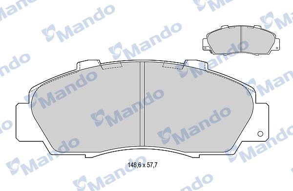 Mando MBF015535 - Bremžu uzliku kompl., Disku bremzes autospares.lv