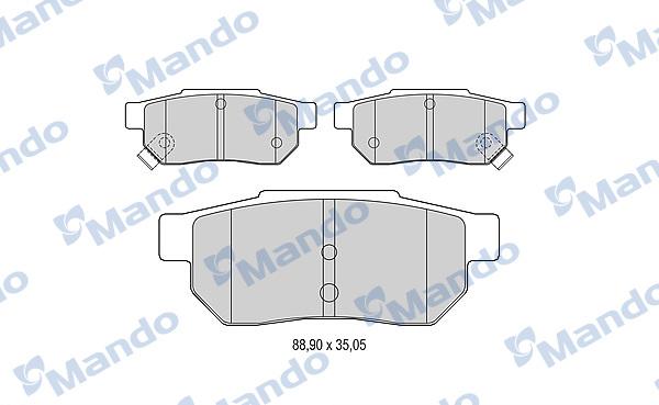 Mando MBF015531 - Тормозные колодки, дисковые, комплект www.autospares.lv