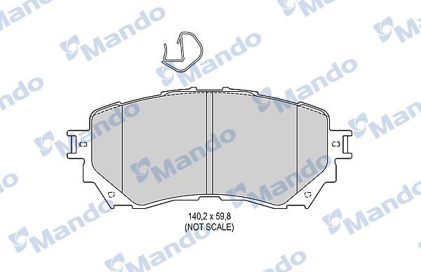 Mando MBF015646 - Bremžu uzliku kompl., Disku bremzes www.autospares.lv