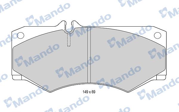 Mando MBF015648 - Bremžu uzliku kompl., Disku bremzes autospares.lv