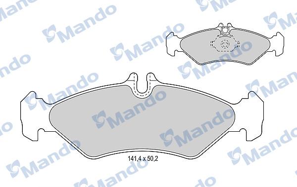 Mando MBF015657 - Тормозные колодки, дисковые, комплект www.autospares.lv