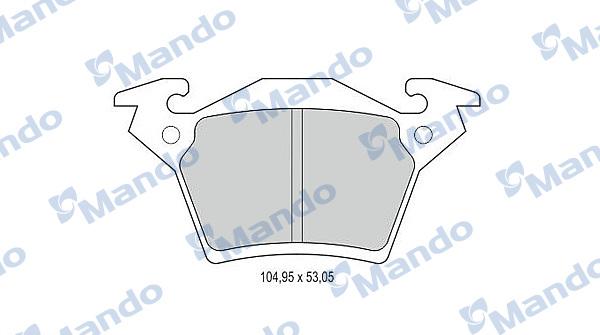 Mando MBF015663 - Bremžu uzliku kompl., Disku bremzes www.autospares.lv