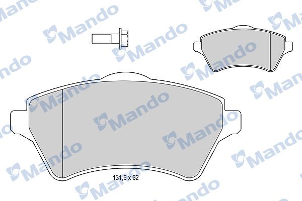 Mando MBF015600 - Bremžu uzliku kompl., Disku bremzes www.autospares.lv