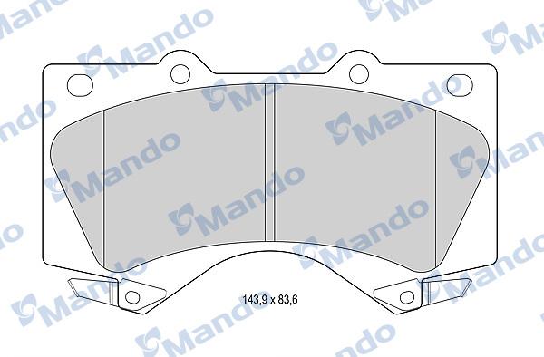 Mando MBF015619 - Brake Pad Set, disc brake www.autospares.lv