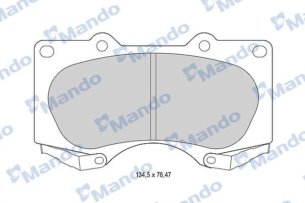 Mando MBF015614 - Bremžu uzliku kompl., Disku bremzes www.autospares.lv