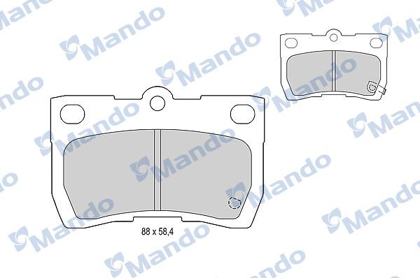 Mando MBF015616 - Bremžu uzliku kompl., Disku bremzes www.autospares.lv