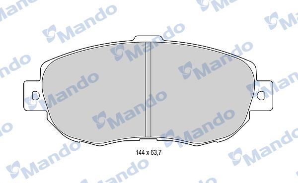 Mando MBF015611 - Тормозные колодки, дисковые, комплект www.autospares.lv