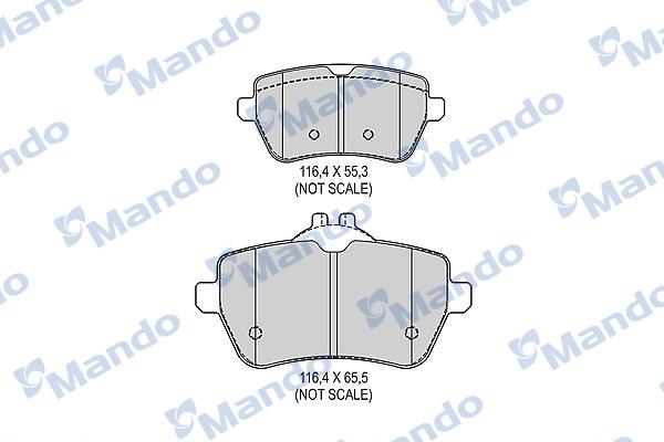 Mando MBF015685 - Bremžu uzliku kompl., Disku bremzes www.autospares.lv