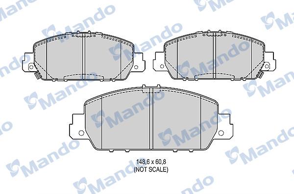 Mando MBF015686 - Bremžu uzliku kompl., Disku bremzes www.autospares.lv