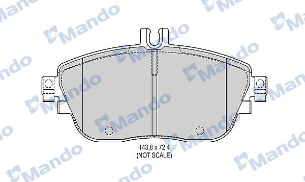 Mando MBF015680 - Bremžu uzliku kompl., Disku bremzes www.autospares.lv