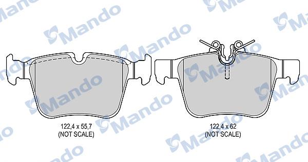 Mando MBF015687 - Bremžu uzliku kompl., Disku bremzes autospares.lv