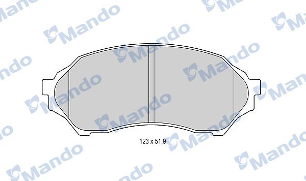 Mando MBF015630 - Bremžu uzliku kompl., Disku bremzes www.autospares.lv