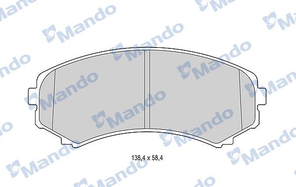 Mando MBF015633 - Brake Pad Set, disc brake www.autospares.lv