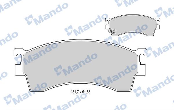 Mando MBF015624 - Bremžu uzliku kompl., Disku bremzes www.autospares.lv