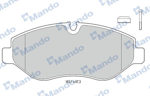 Mando MBF015671 - Bremžu uzliku kompl., Disku bremzes www.autospares.lv