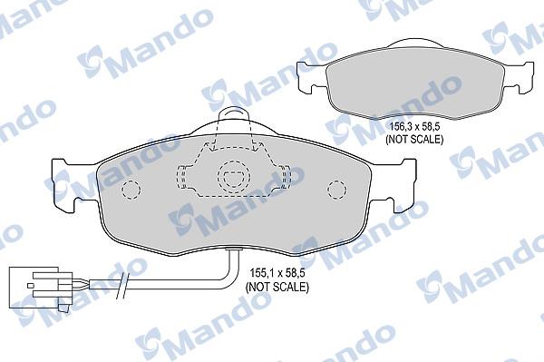 Mando MBF015099 - Bremžu uzliku kompl., Disku bremzes www.autospares.lv