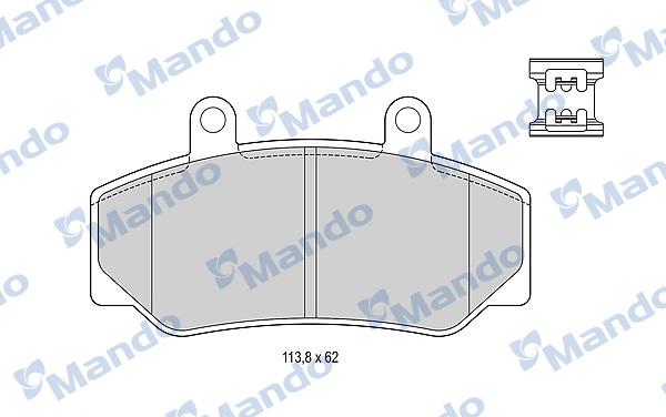 Mando MBF015093 - Bremžu uzliku kompl., Disku bremzes www.autospares.lv