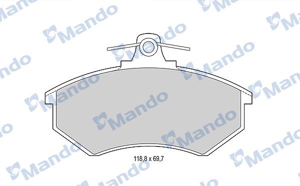 Mando MBF015092 - Тормозные колодки, дисковые, комплект www.autospares.lv