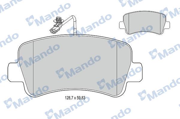 Mando MBF015044 - Bremžu uzliku kompl., Disku bremzes www.autospares.lv