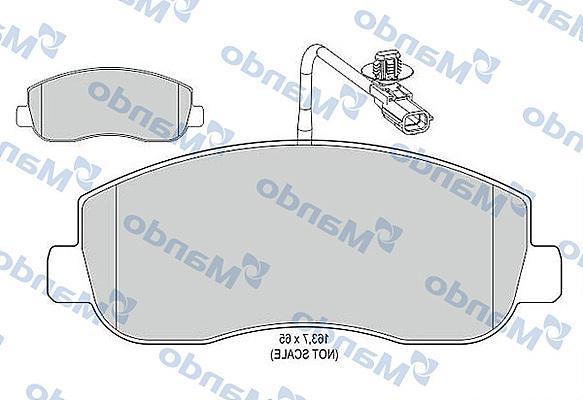 Mando MBF015042 - Bremžu uzliku kompl., Disku bremzes www.autospares.lv