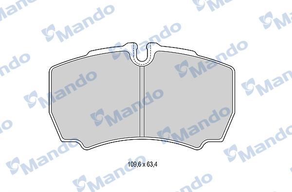 Mando MBF015050 - Brake Pad Set, disc brake www.autospares.lv