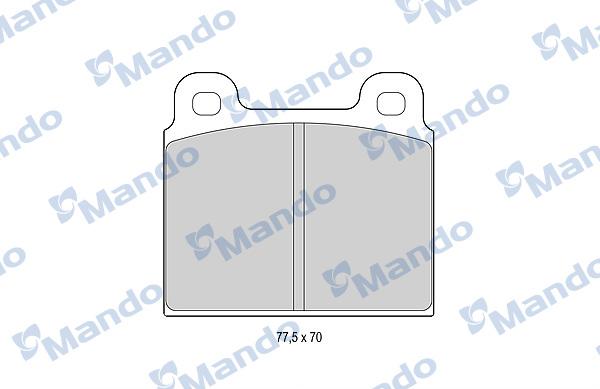 Mando MBF015052 - Brake Pad Set, disc brake www.autospares.lv