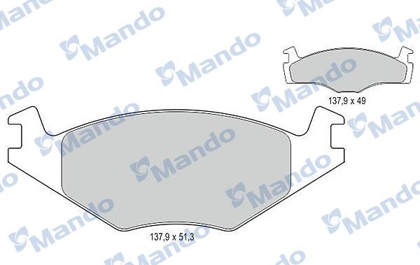 Mando MBF015069 - Bremžu uzliku kompl., Disku bremzes www.autospares.lv