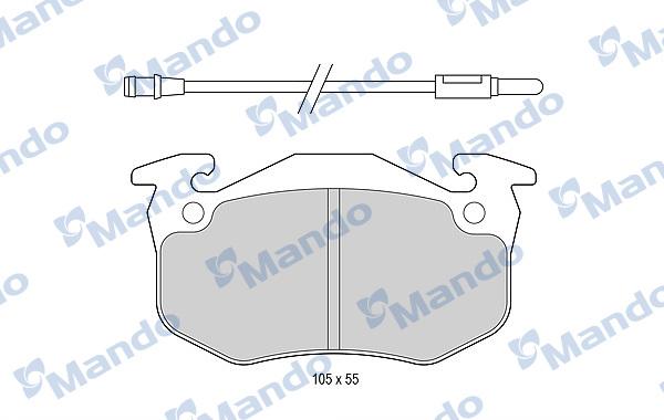 Mando MBF015065 - Bremžu uzliku kompl., Disku bremzes www.autospares.lv