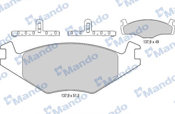 Mando MBF015068 - Bremžu uzliku kompl., Disku bremzes autospares.lv