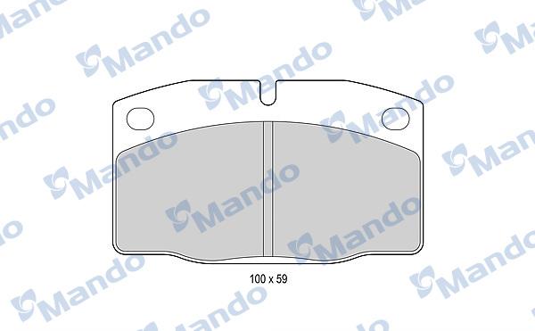 Mando MBF015067 - Тормозные колодки, дисковые, комплект www.autospares.lv