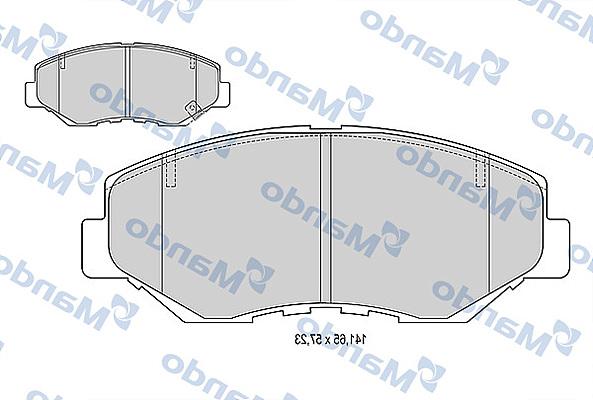 Mando MBF015004 - Brake Pad Set, disc brake www.autospares.lv