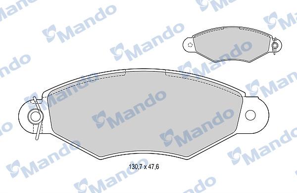 Mando MBF015005 - Bremžu uzliku kompl., Disku bremzes www.autospares.lv