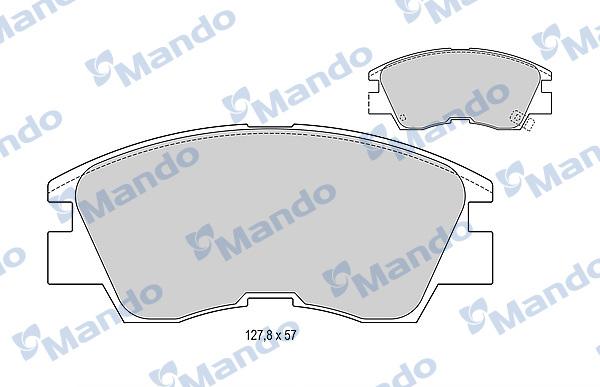 Mando MBF015006 - Bremžu uzliku kompl., Disku bremzes www.autospares.lv