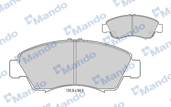 Mando MBF015000 - Brake Pad Set, disc brake www.autospares.lv