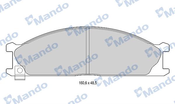 Mando MBF015008 - Brake Pad Set, disc brake www.autospares.lv