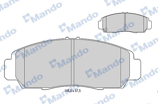 Mando MBF015003 - Brake Pad Set, disc brake www.autospares.lv