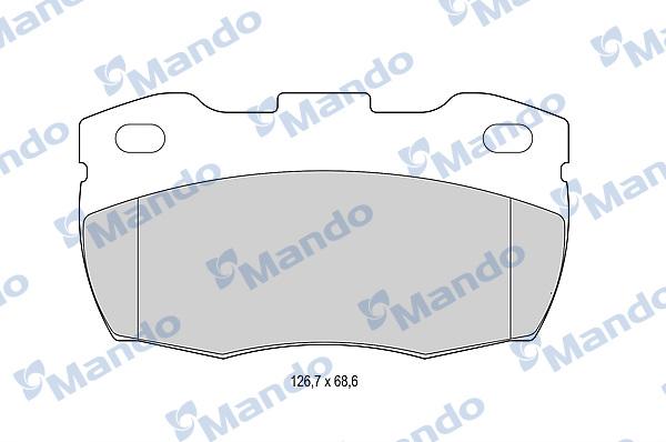 Mando MBF015007 - Bremžu uzliku kompl., Disku bremzes www.autospares.lv