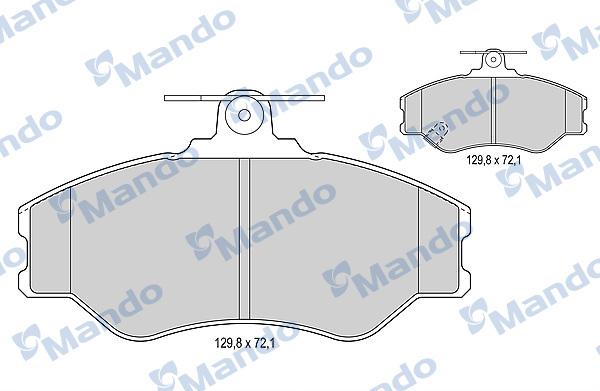 Mando MBF015015 - Bremžu uzliku kompl., Disku bremzes www.autospares.lv