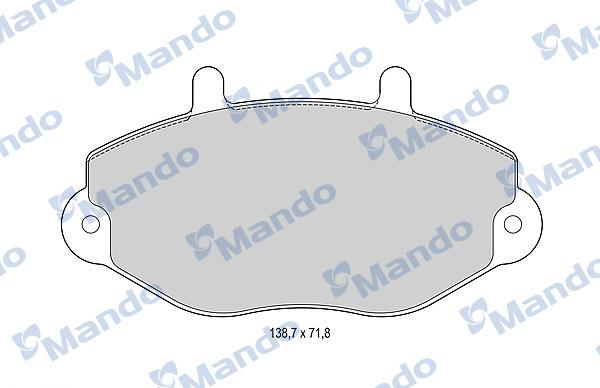 Mando MBF015010 - Bremžu uzliku kompl., Disku bremzes www.autospares.lv