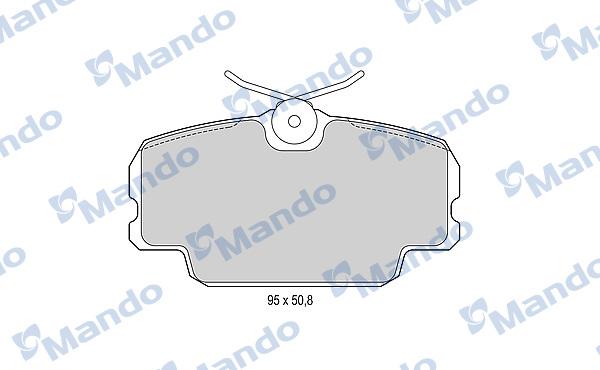 Mando MBF015084 - Bremžu uzliku kompl., Disku bremzes www.autospares.lv