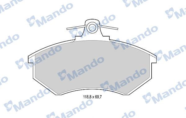 Mando MBF015088 - Brake Pad Set, disc brake www.autospares.lv