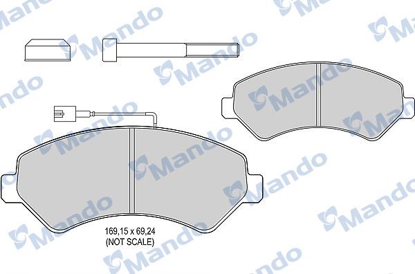 Mando MBF015039 - Bremžu uzliku kompl., Disku bremzes autospares.lv