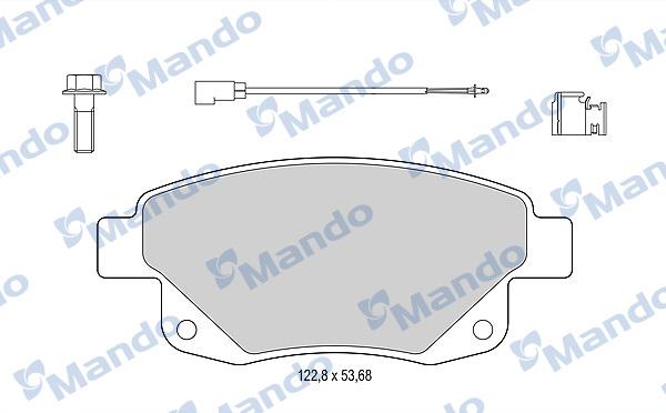 Mando MBF015035 - Bremžu uzliku kompl., Disku bremzes www.autospares.lv