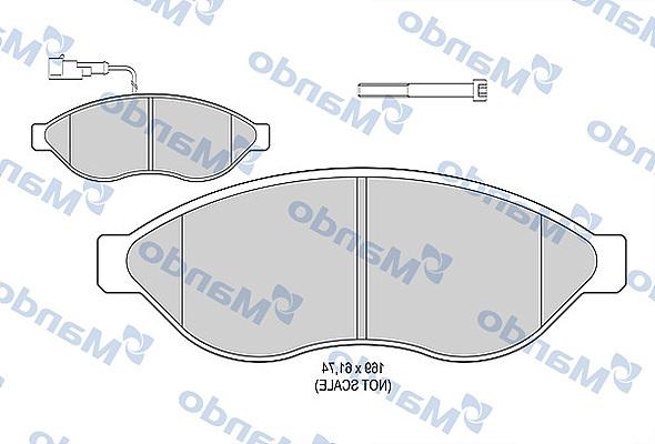 Mando MBF015036 - Bremžu uzliku kompl., Disku bremzes www.autospares.lv